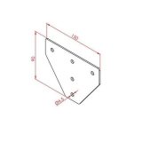 Üç Yönlü Bağlantı Sacı 30X30 K8 Çinko - Görsel 2