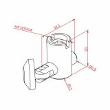 Çektirme Tip Bağlantı Açılı 30X30 Ø12 Tekli - Görsel 2